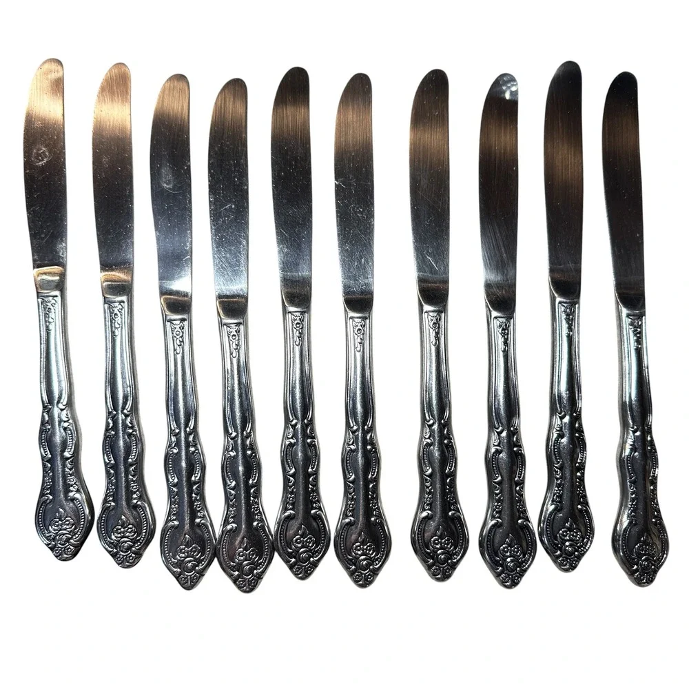 International Silver Co Verona Dinner Butter Knives Set-10 stainless Steel